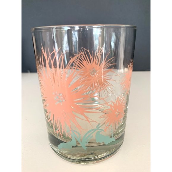 Floral Patterned Lowball Scotch Glasses. - Picture 2 of 6